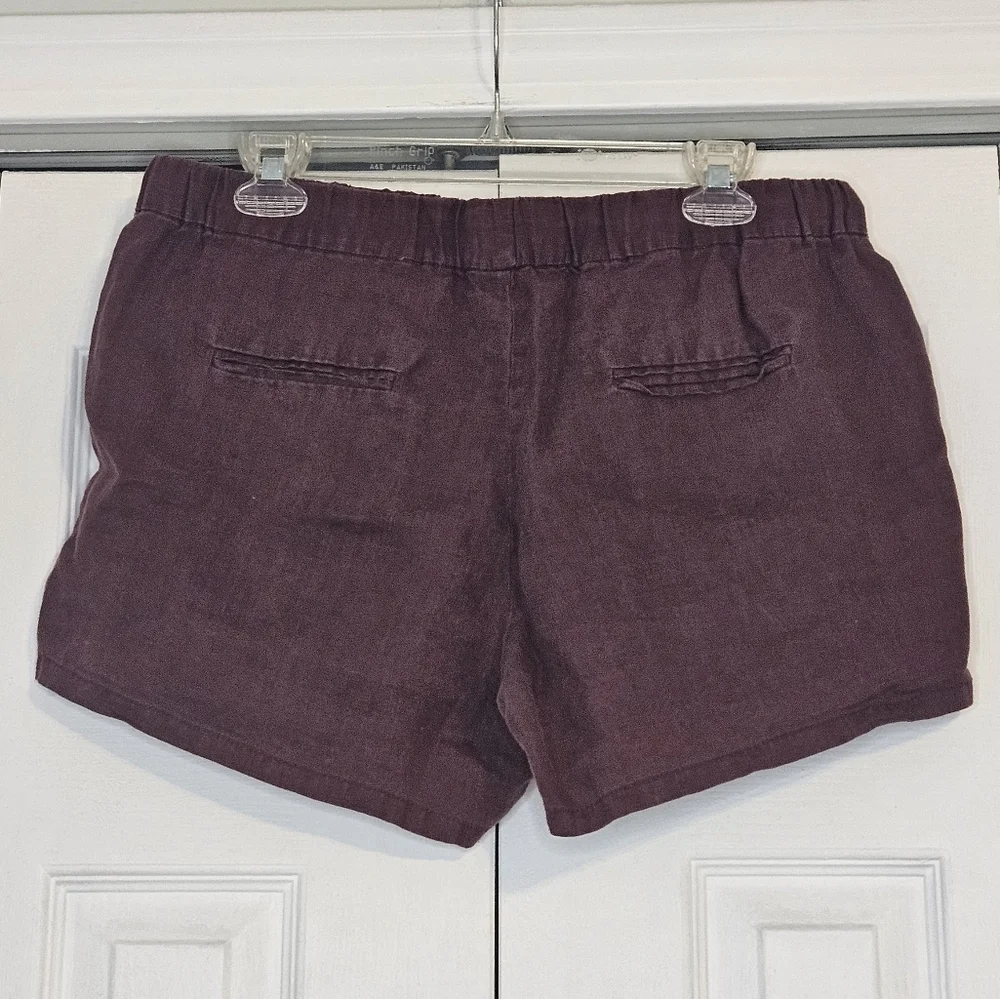 Women's Burgundy Shorts - Picture 2 of 4